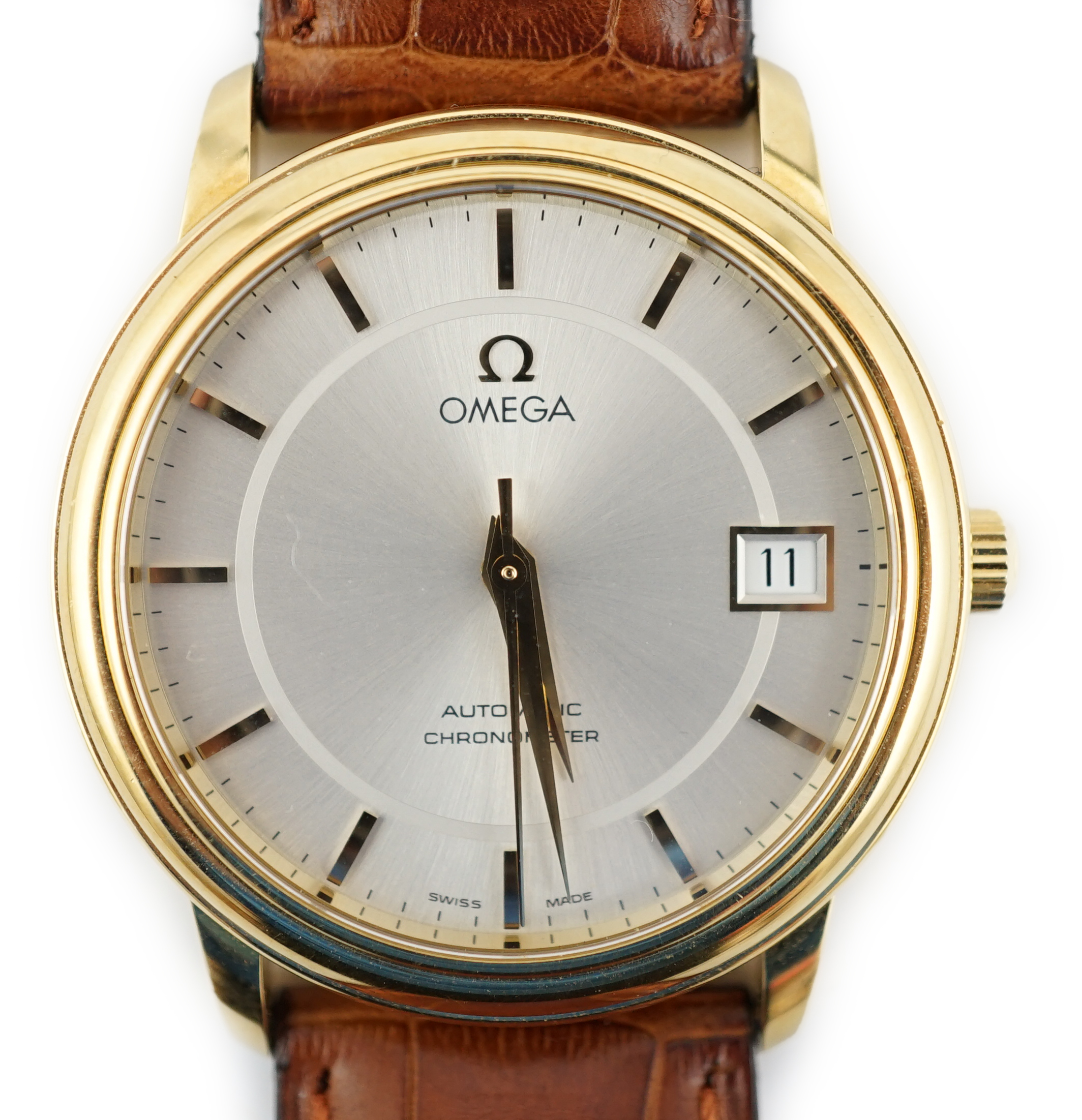 A gentleman's recent 18ct gold Omega Automatic Chronometer wrist watch